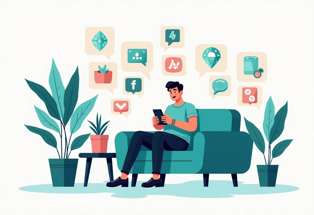 Gamer, der nach den besten Apps sucht